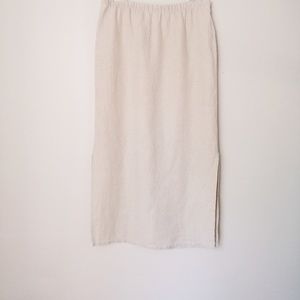 100% Irish Linen Midi/Maxi Skirt Oat/Natural